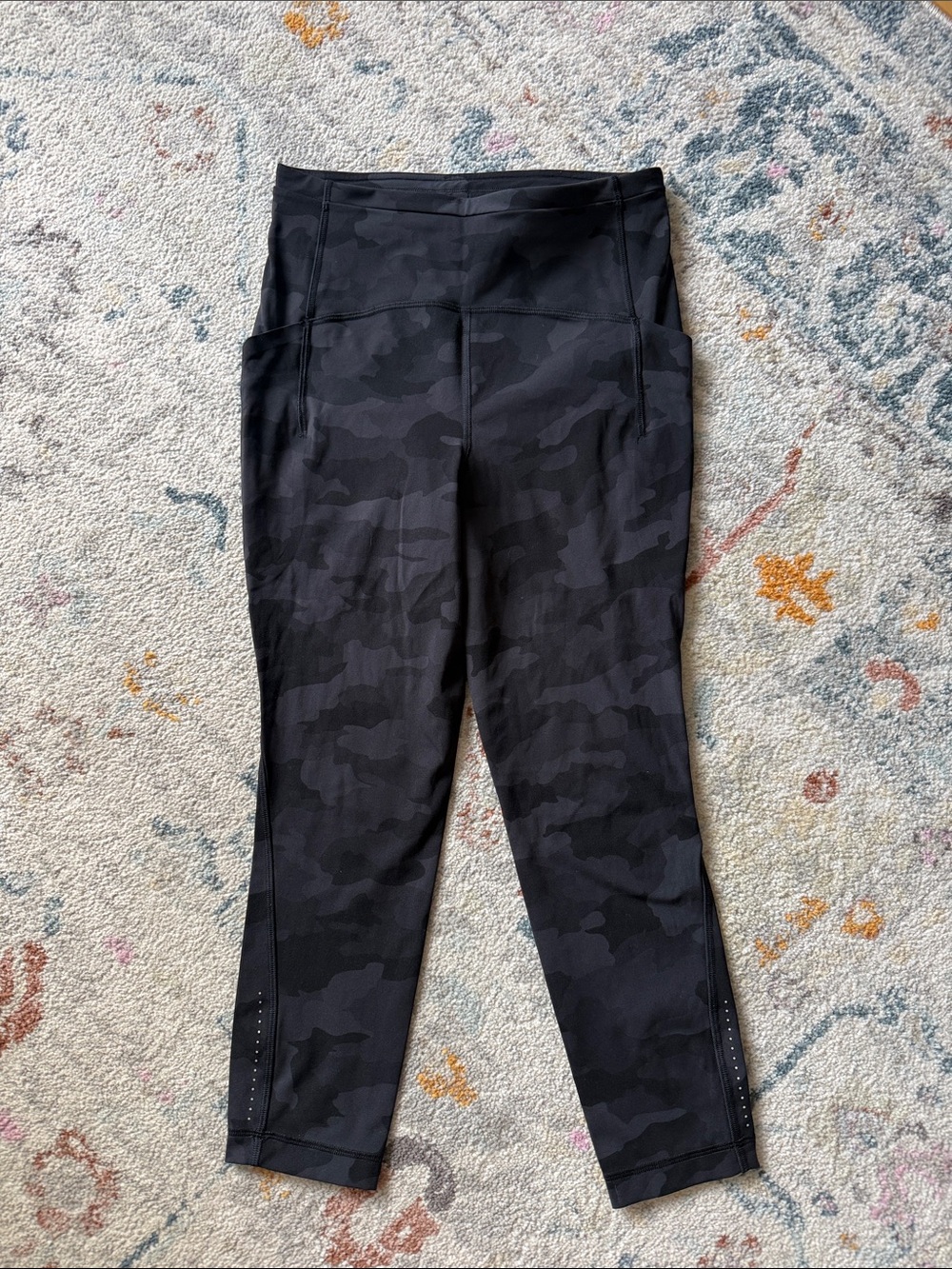 lululemon athletica Wundertrain Black Camo High-Rise Leggings with Side Pockets